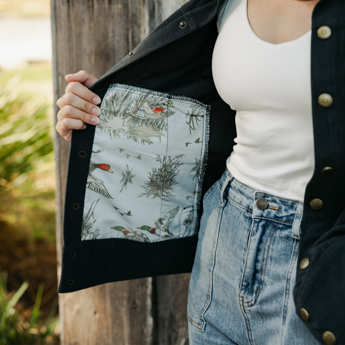 Carolyn Cord Jacket - Iron