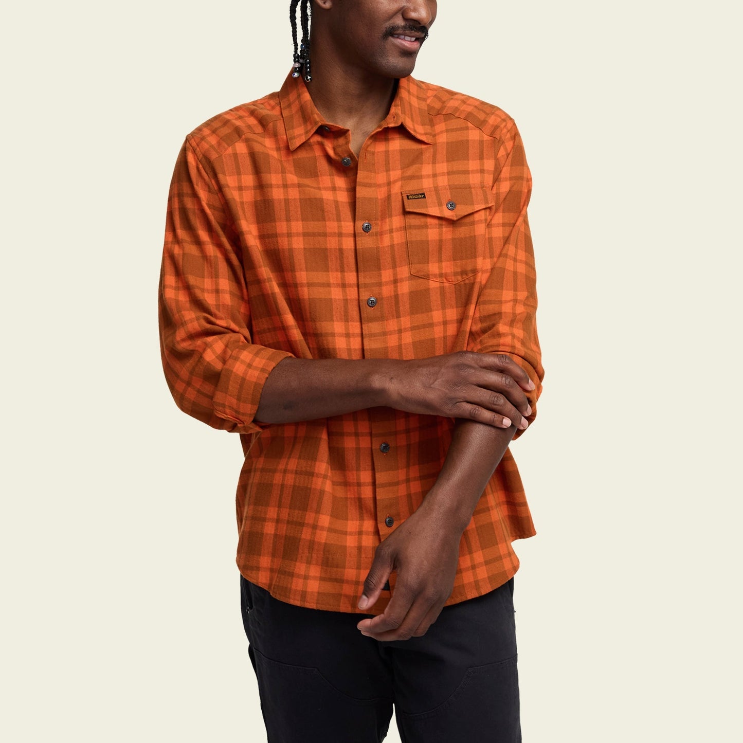 La Grange Lightweight Flannel - Cohen Plaid : Pumpkin