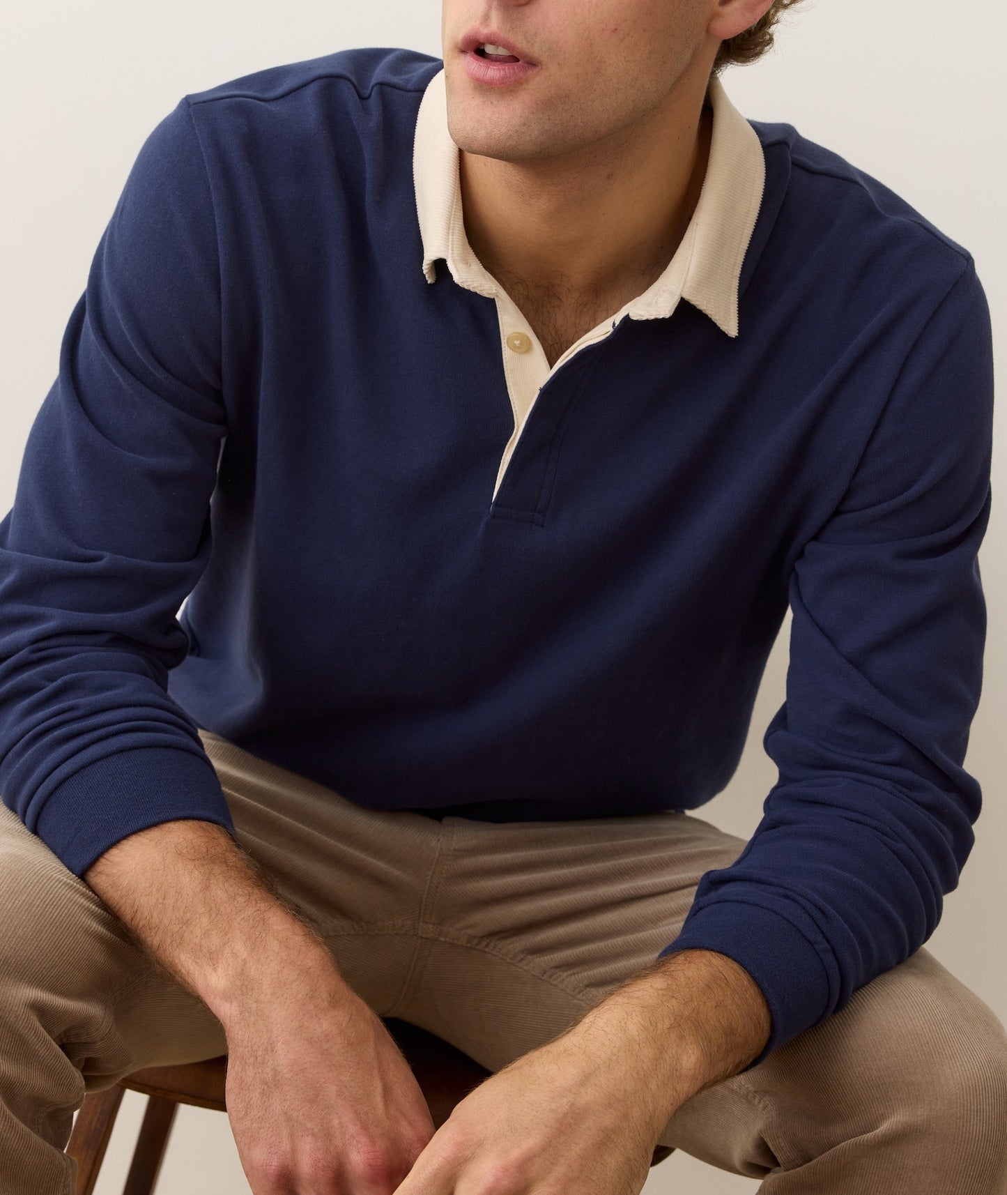 Mood Indigo Sueded Rugby Polo