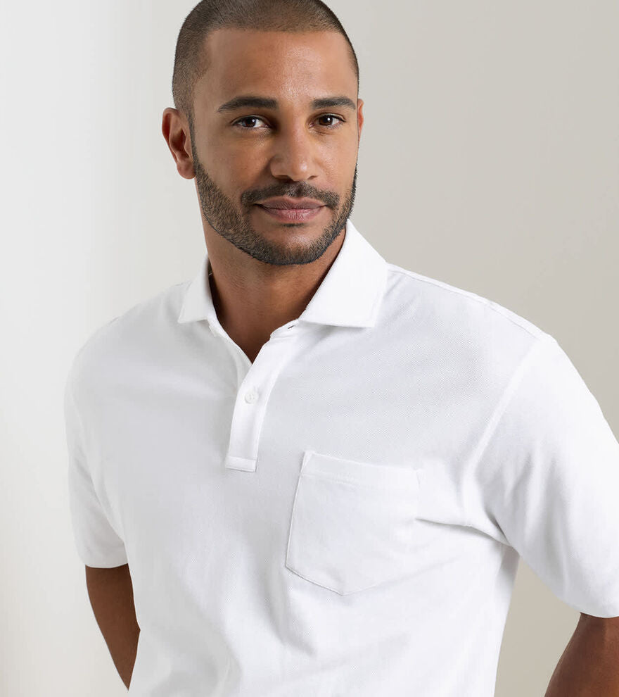Everyday Pique Polo-White