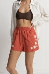 flora embroidered shorts