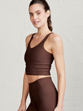 Sculptive Rib Crop Tank Mocha