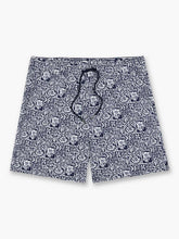 Bungalow Trunk-Navy Palm Tiles