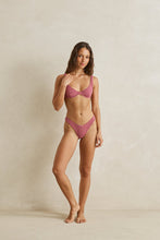 Lola Check Hi Cut Pant-Plum