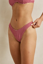 Lola Check Hi Cut Pant-Plum