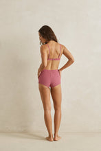 Lola Check Bralette Top-Plum