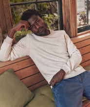 Corbet Quilted Crewneck-Dark Oat Heather