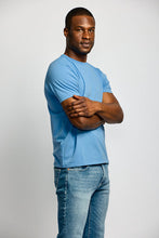Slub Cotton Tee-Azure