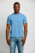 Slub Cotton Tee-Azure
