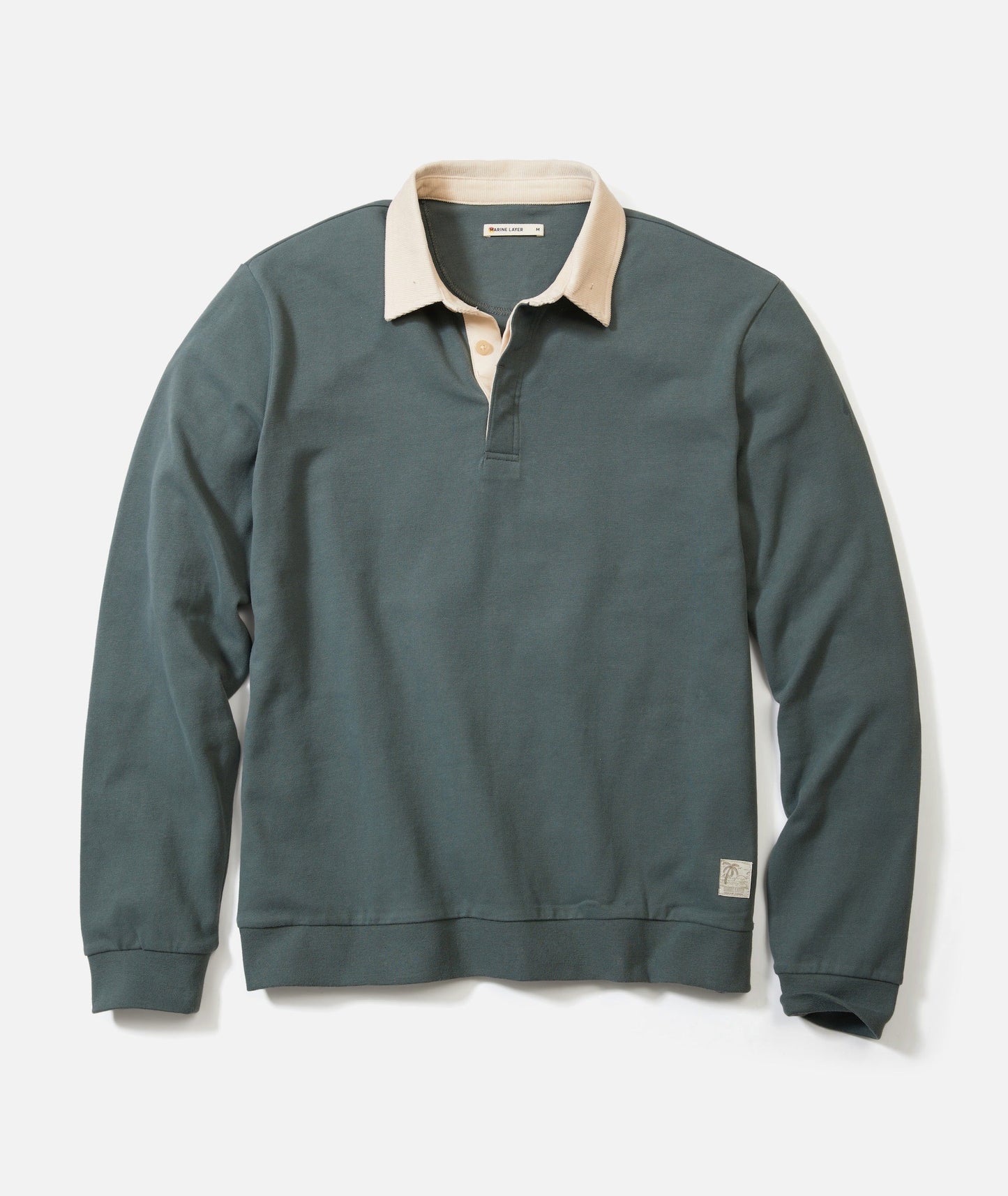 Balsam Green Sueded Rugby Polo