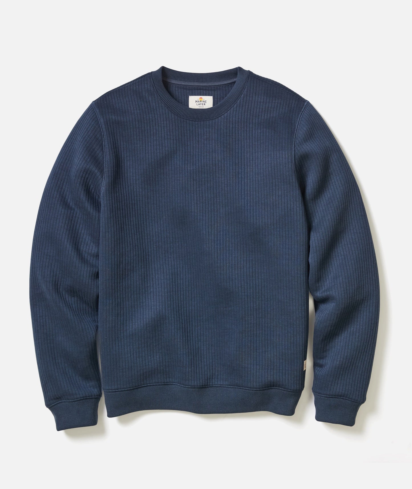 Navy Corbet Quilted Crewneck