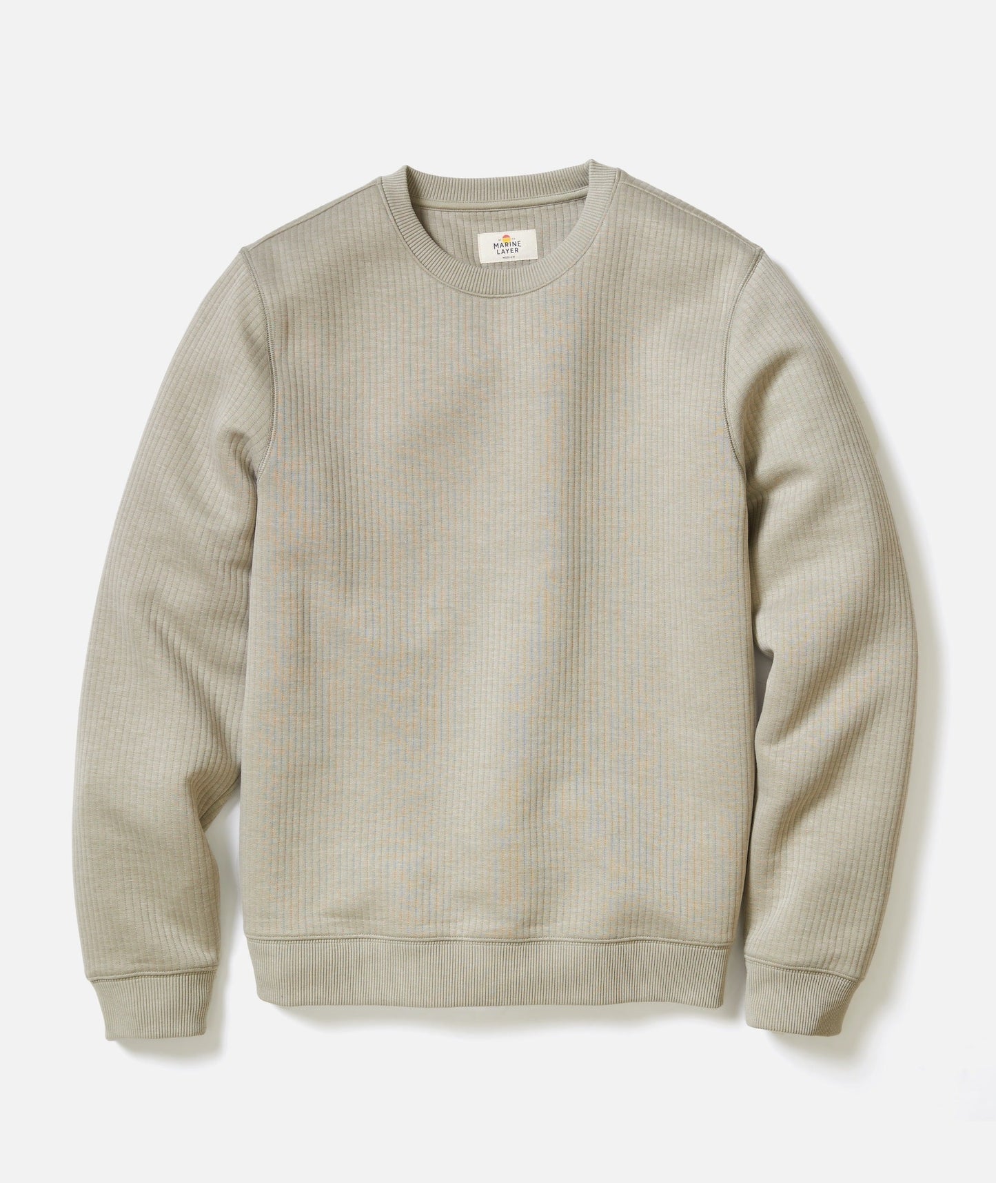 Taupe Corbet Quilted Crewneck