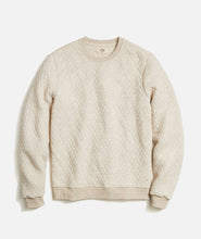 Corbet Quilted Crewneck-Dark Oat Heather