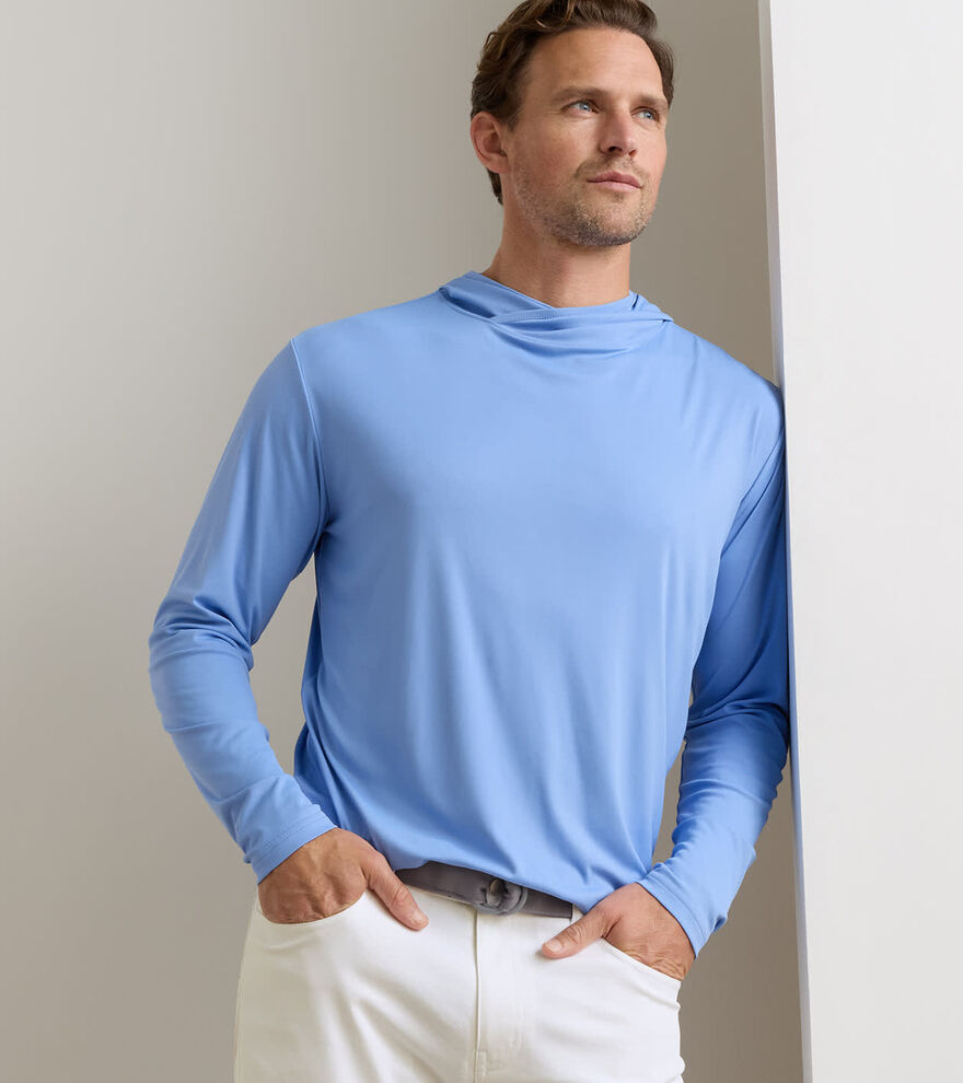 Featherweight Performance Sun Shirt Hoodie-BLUEBIRD