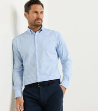 Calvin Crown Lite Cotton-Stretch Sport Shirt-COTTAGE BLUE