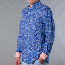 L/S Linen Abstract Fish