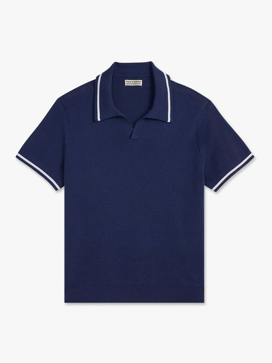 Neptune Sweater Polo-Navy