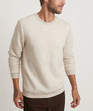 Corbet Quilted Crewneck-Dark Oat Heather