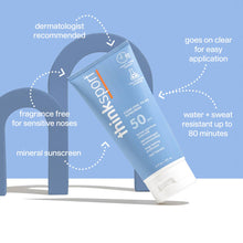 Think Sport SPF 50 Clear Zinc Sunscreen 6 oz, EWG #2