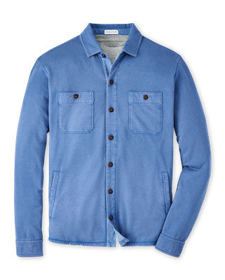Lava Wash Fleece Knit Shirt Jacket